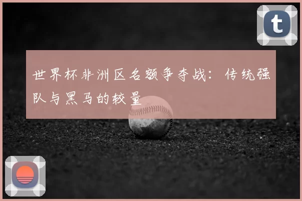世界杯非洲区名额争夺战：传统强队与黑马的较量