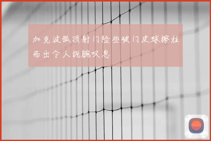 加克波弧顶射门险些破门皮球擦柱而出令人扼腕叹息